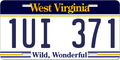 WV license plate 1UI371