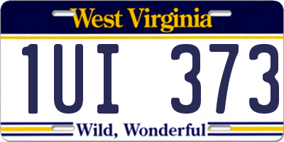 WV license plate 1UI373