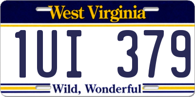 WV license plate 1UI379