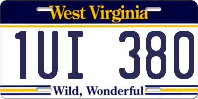 WV license plate 1UI380