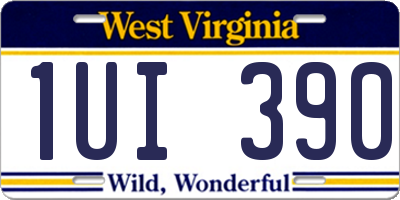WV license plate 1UI390