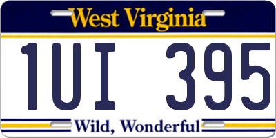 WV license plate 1UI395