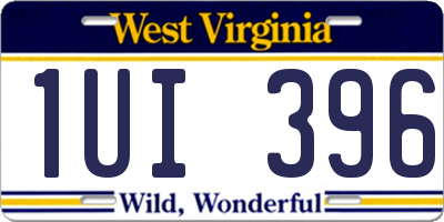 WV license plate 1UI396