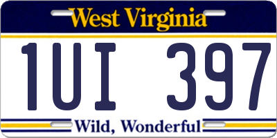 WV license plate 1UI397