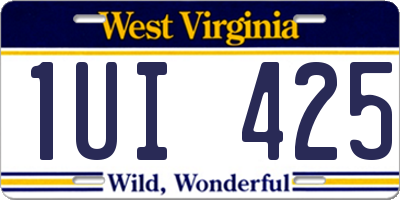 WV license plate 1UI425