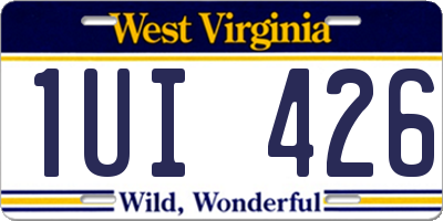WV license plate 1UI426