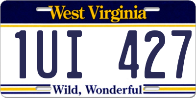 WV license plate 1UI427
