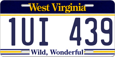 WV license plate 1UI439
