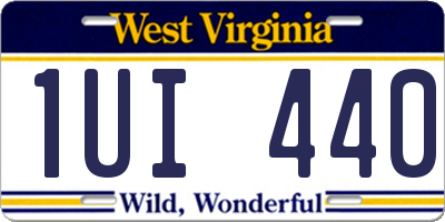 WV license plate 1UI440