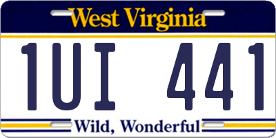 WV license plate 1UI441
