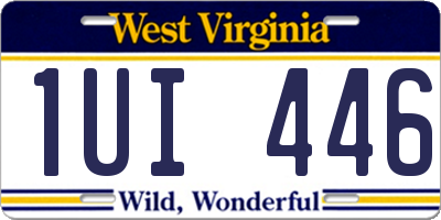 WV license plate 1UI446