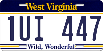 WV license plate 1UI447