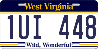 WV license plate 1UI448