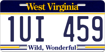 WV license plate 1UI459