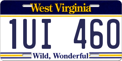 WV license plate 1UI460