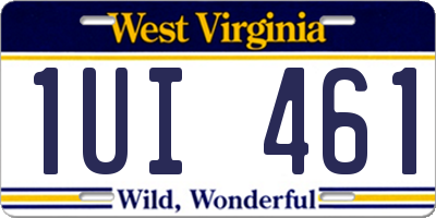 WV license plate 1UI461