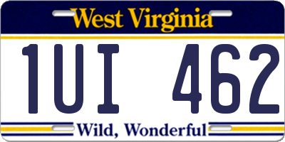 WV license plate 1UI462