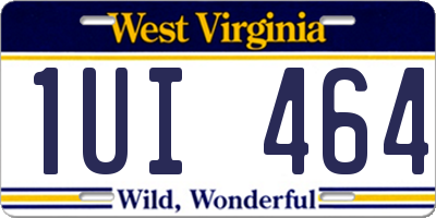 WV license plate 1UI464
