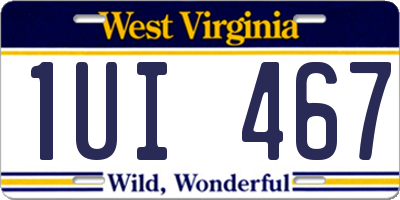 WV license plate 1UI467