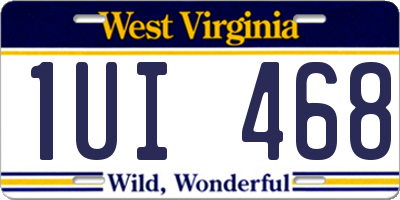 WV license plate 1UI468