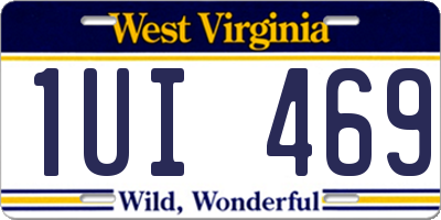 WV license plate 1UI469