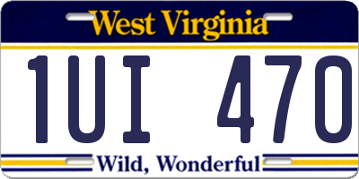 WV license plate 1UI470