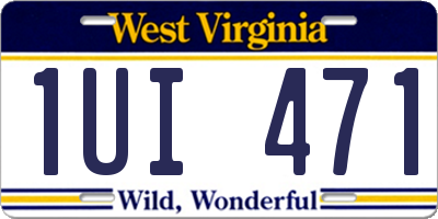 WV license plate 1UI471