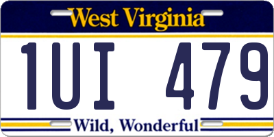 WV license plate 1UI479