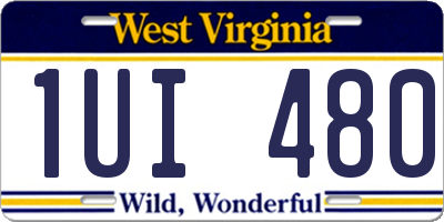 WV license plate 1UI480
