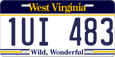 WV license plate 1UI483