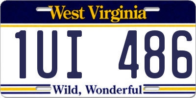 WV license plate 1UI486
