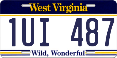 WV license plate 1UI487