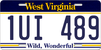 WV license plate 1UI489