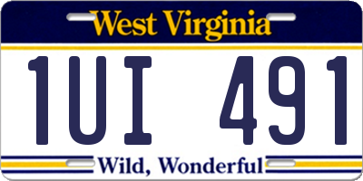 WV license plate 1UI491