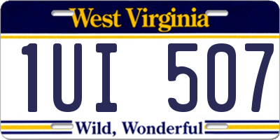WV license plate 1UI507