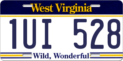 WV license plate 1UI528