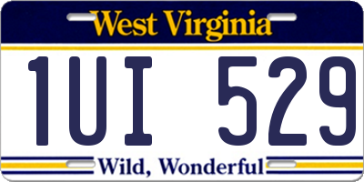 WV license plate 1UI529
