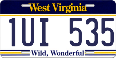 WV license plate 1UI535