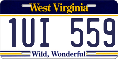 WV license plate 1UI559