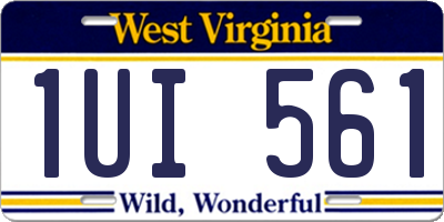 WV license plate 1UI561