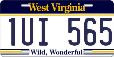 WV license plate 1UI565