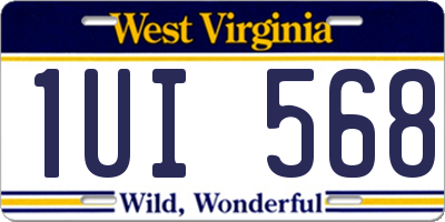 WV license plate 1UI568