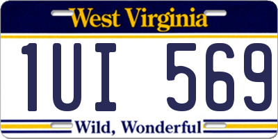 WV license plate 1UI569