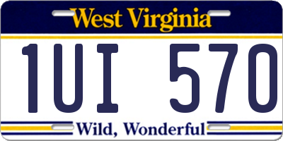 WV license plate 1UI570