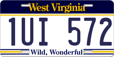 WV license plate 1UI572