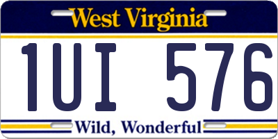 WV license plate 1UI576