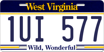 WV license plate 1UI577
