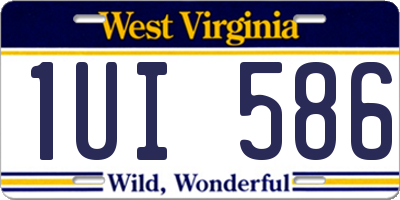 WV license plate 1UI586