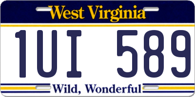 WV license plate 1UI589