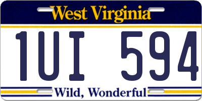 WV license plate 1UI594